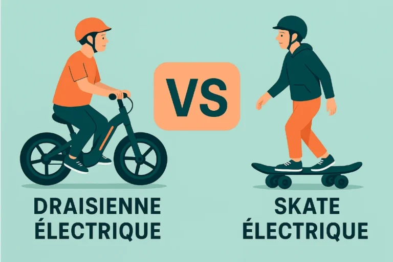 draisienne électrique vs skate électrique